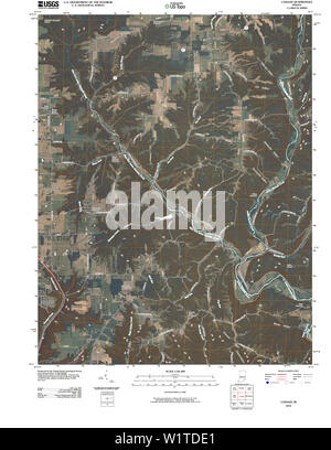 USGS TOPO Karte Indiana in Kanaan 20100525 TM Wiederherstellung Stockfoto