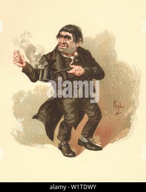 Quilp - Der alte Kuriositätenladen Charakter aus "Das Zeichen von Charles Dickens Pourtrayed in einer Reihe von Original Wasser Farbe Skizzen von Kyd" Stockfoto