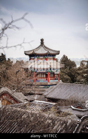 Neue Sommerpalast in Peking im Winter, China, Asien, UNESCO Weltkulturerbe Stockfoto