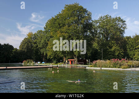 Öffentliche open-air-pool Maria Einsiedel, Thalkirchen, München, Oberbayern, Bayern, Deutschland Stockfoto