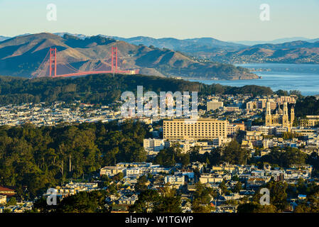 Abend in San Francisco, Kalifornien, USA Stockfoto