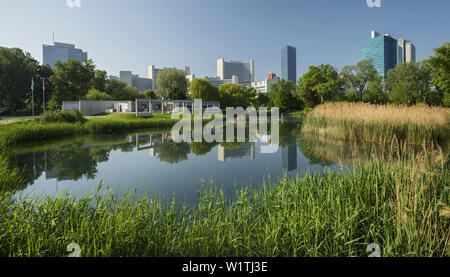 Donaupark, Donaustadt, UNO-City, 22. Bezirk Donaustadt, Wien, Österreich Stockfoto