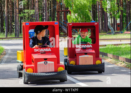 Oeland, Ladbilslandet, kleine Autos für Kinder, Schweden Stockfoto