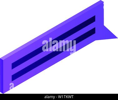 Violett Symbol Chat, isometrische Stil Stock Vektor