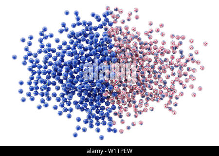 Die politischen Beziehungen zwischen Europa und den USA, original 3D-Rendering Stockfoto