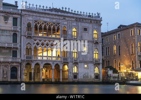 Canal Grande, Palazzo Ca d'Oro, Venedig, Venezia, Venedig, Italien, Europa Stockfoto