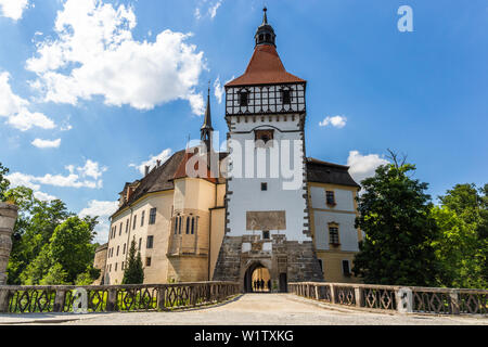 Renaissanceschloss in Blatna Stadt, Tschechische Republik Stockfoto