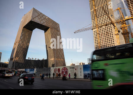 Neue CCTV (China Central Television) Sitz, Peking, China, Asien Stockfoto