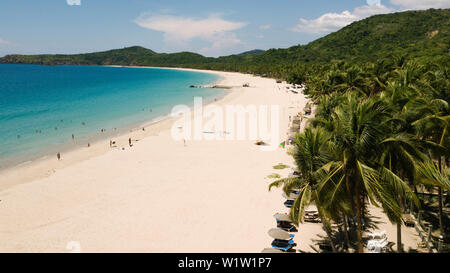 Reisen Reiseziel im Sommer in den Philippinen, Nacpan Strand (El Nido) Stockfoto