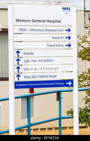 RIDU, Western General Edinburgh, Infectious Diseases Unit Stockfoto