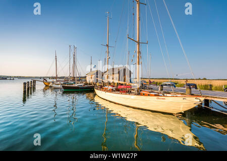 Segeln Yachten in der Marina, Gager, mönchgut, Insel Rügen, Mecklenburg-Vorpommern, Deutschland Stockfoto