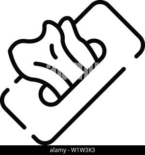 Hygiene Wischtücher Symbol, outline Style Stock Vektor
