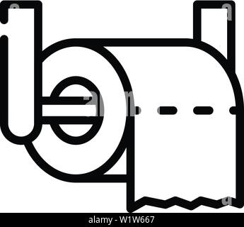 Wc Symbol Papier, outline Style Stock Vektor