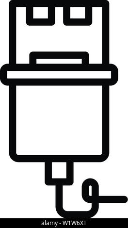 Usb-Kabel Symbol, outline Style Stock Vektor