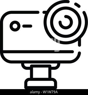 Auto cam-Symbol, outline Style Stock Vektor