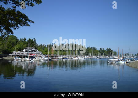 Stanley Park, Kohle Hafen und Vancouver, BC, Kanada Stockfoto