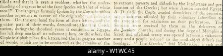 Archiv Bild ab Seite 684 Der cyclopedia; oder, Universal Wörterbuch. Die cyclopedia; oder, Universal Wörterbuch der Künste, der Wissenschaften und der Literatur cyclopediaoruni 09 Rees Jahr: 1819 C O P H T I, der ägyptischen Antike. Thefe, wenn kritisch hinterfragt, liave ein edler ägyptischer, mit dem koptischen f-ct, ir-fenfible Analogie mit der thfcancient dialefts der benachbarten Fir (ich Konferenz mit Amrou, "entschlossen sind, Nationen, Fuchs wie die Araber, Äthiopier, Syrer bleiben verbunden, und auch die Ermittlung des fword; aber mit den Griechen thofe, die an den Ufern des Euphrat lebte; auch kann ich de Stockfoto