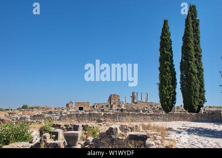 Die römischen Ruinen von Volubilis, Marokko Stockfoto