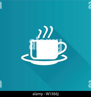 Kaffee Tasse Symbol in der Metro Benutzeroberfläche farbe Stil. Essen trinken heißen Espresso Stock Vektor