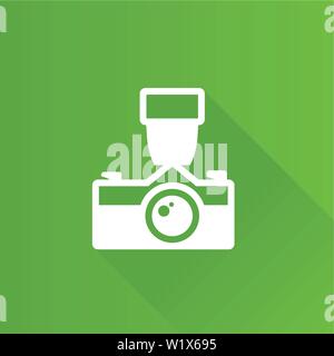 Alte Kamera Symbol in der Metro Benutzeroberfläche farbe Stil. Fotografie Bild elektronische Stock Vektor