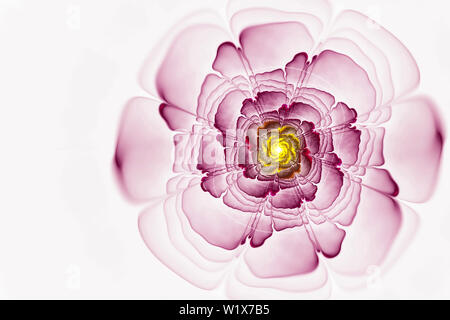 Abstrakte vielfarbige Abbildung auf einem hellen Hintergrund. Hintergrund Design. Rosa Blume Stockfoto