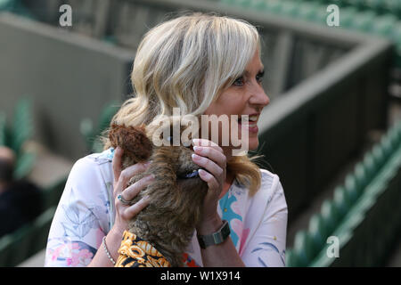 Carol Kirkwood, Hacker, der Hund, der Wimbledon Championships 2019, 2019 Quelle: Allstar Bildarchiv/Alamy leben Nachrichten Stockfoto