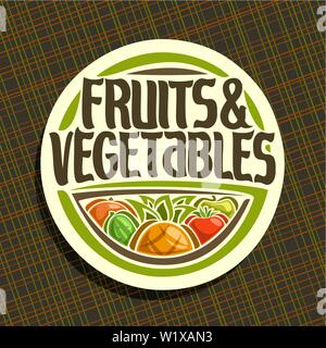Vektor Logo für Obst und Gemüse Stock Vektor