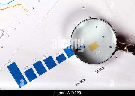 Finanzielle Indikatoren, Hintergrund Stockfoto