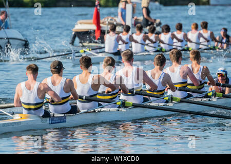 Henley-on-Thames, UK. 3. Juli 2019. Rudern an der 2019 Henley Royal Regatta, Henley-on-Thames. Credit: Guy Bell/Alamy leben Nachrichten Stockfoto