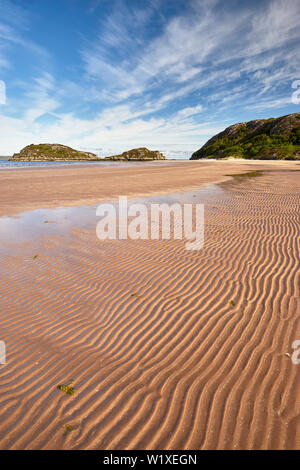 Sandstrand, Grunaird Bay, Wester Ross, Highland, Schottland Stockfoto