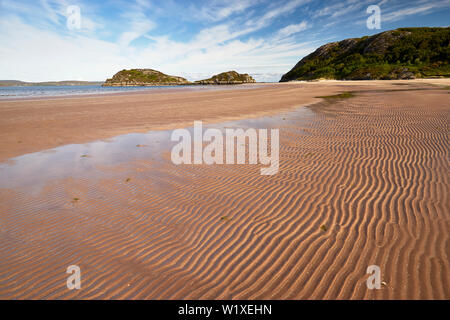 Sandstrand, Grunaird Bay, Wester Ross, Highland, Schottland Stockfoto