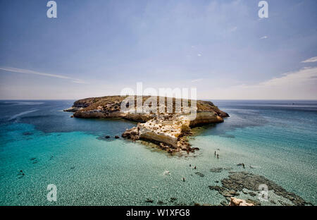 Isola dei Conigli Lampedusa Insel Sizilien Italien Stockfoto