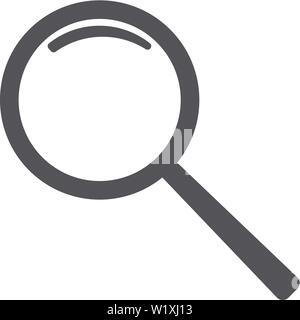 Lupensymbol in flacher Stil. Vector Illustration auf weißem Hintergrund. Stock Vektor