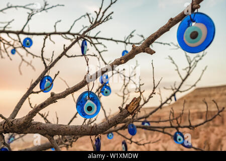 Gruppe von traditionellen türkischen Amulett Evil Eye - das blaue Auge Stockfoto