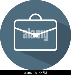Vektor Portfolio Symbol. Weißes Schild Geschäftskonzept. Flat Style. Vector Illustration für Design, Web, Infografik. Stock Vektor