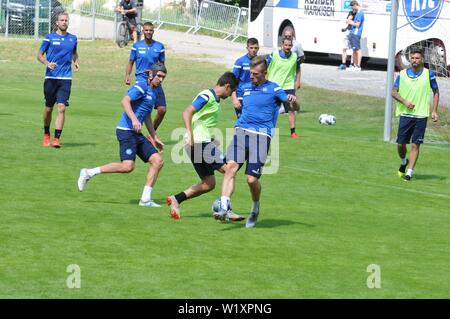 KSC-Training in Waidring. Zweitliga-Aufsteiger Karlsruher SC in der Saisonvorbereitung in Österreich am 4. Juli 2019 Zweite Division Football Club Stockfoto