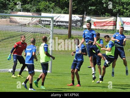 KSC-Training in Waidring. Zweitliga-Aufsteiger Karlsruher SC in der Saisonvorbereitung in Österreich am 4. Juli 2019 Zweite Division Football Club Stockfoto