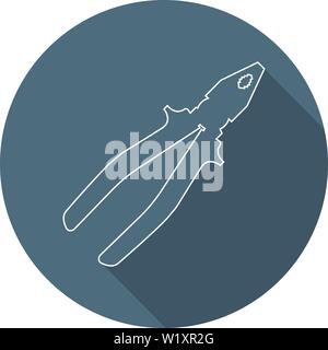 Zange Symbol. Reparatur Symbol. Umrisse Flacher Stil. Vector Illustration für Ihr Design, Web. Stock Vektor