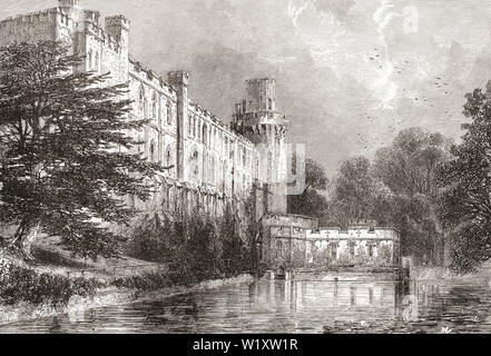 Warwick Castle, Warwick, Warwickshire, England, hier im 19. Jahrhundert. Aus dem Englischen Bilder, veröffentlicht 1890. Stockfoto