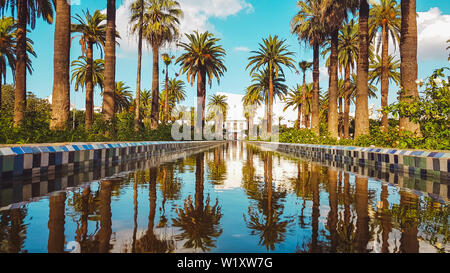 Die Arabische Liga Park (Parc de la Ligue arabe) ist ein städtischer Park in Casablanca, Marokko Stockfoto