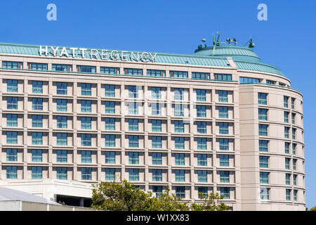 Juni 30, 2019 Burlingame/CA/USA - Hyatt Regency San Francisco Airport Außenansicht Stockfoto