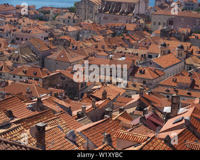 Terrakotta Dächer der Altstadt Dubrovnik. Stockfoto