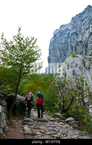 Anica Kuk Peak, Nationalpark Paklenica, Velebit, Dalmatien, Kroatien, Europa Stockfoto