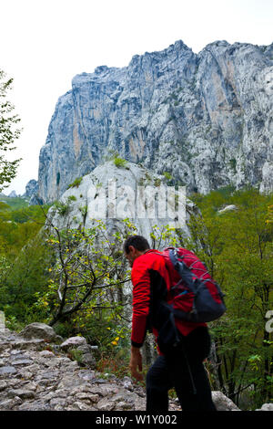 Anica Kuk Peak, Nationalpark Paklenica, Velebit, Dalmatien, Kroatien, Europa Stockfoto