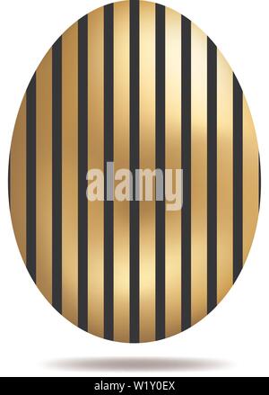 Vektor Ostern goldene Ei isoliert auf weißem Hintergrund. Bunte eier mit Dots Muster. Realistischen Stil. Für Grußkarten, Einladungen. Vektor illust Stock Vektor