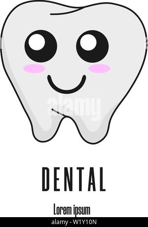 Zahnmedizinische Klinik Logo. Süße Zahn Symbol. Sauber und modern Vector Illustration für Design, Web. Stock Vektor