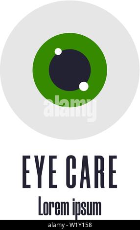 Eye Care-Logo. Medizinische Schriftzug. Sauber und modern Vector Illustration. Stock Vektor