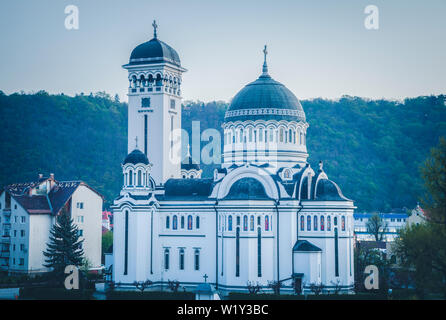 Kirche der Heiligen Dreifaltigkeit in Sighisoara. Sighisoara, Mures, Rumänien. Stockfoto