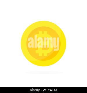 Golden bitcoin Symbol. Cryptocurrency, digitales Geld, Symbol Stock Vektor