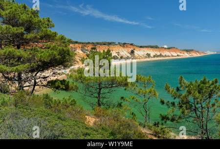 Praia da Falésia, zwischen Albufeira und Vilamoura, Algarve, Portugal Stockfoto